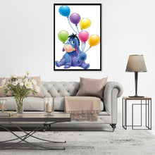 Lade das Bild in den Galerie-Viewer, Ballon Esel - voller runder Diamant - 30x40cm
