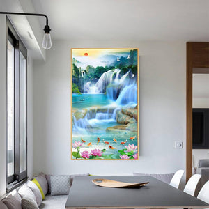 Wasserfall - voller runder Diamant - 45x85cm