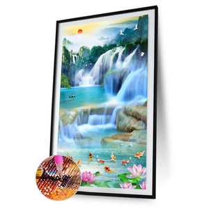 Wasserfall - voller runder Diamant - 45x85cm