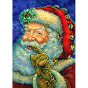 Santa claus set - voller runder Diamant - 30x40cm