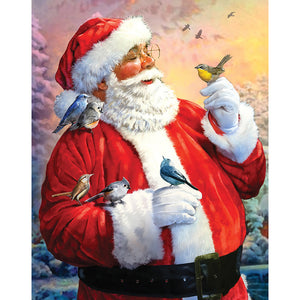 Santa claus - voller runder Diamant - 30x40cm