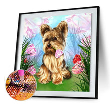 Lade das Bild in den Galerie-Viewer, Hund Tier - voller runder Diamant - 30x30cm
