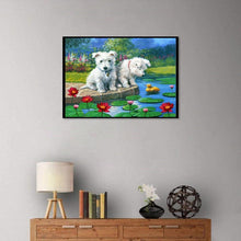 Lade das Bild in den Galerie-Viewer, Hund Tier - voller runder Diamant - 40x30cm
