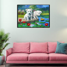 Lade das Bild in den Galerie-Viewer, Hund Tier - voller runder Diamant - 40x30cm
