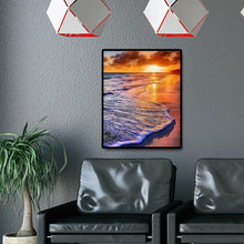 Lade das Bild in den Galerie-Viewer, Abendstrand - voller runder Diamant - 30x40cm
