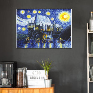Sternenhimmel - voller quadratischer Diamant - 50x40cm