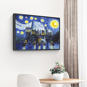 Sternenhimmel - voller quadratischer Diamant - 50x40cm
