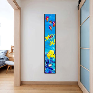 Fisch und Seepferdchen Tier - voller runder Diamant - 25x115cm