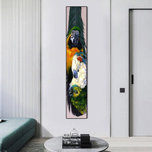 Lade das Bild in den Galerie-Viewer, Papagei - voller runder Diamant - 25x115cm
