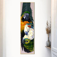 Lade das Bild in den Galerie-Viewer, Papagei - voller runder Diamant - 25x115cm
