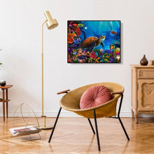 Lade das Bild in den Galerie-Viewer, Meeresschildkröte Tier - voller quadratischer Diamant - 50x40cm
