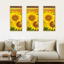 Lade das Bild in den Galerie-Viewer, Sonnenblume 3 Panel - voller runder Diamant - 45x70cm
