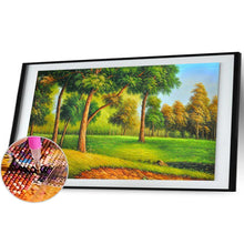 Lade das Bild in den Galerie-Viewer, Bergwald - voller runder Diamant - 100x50cm
