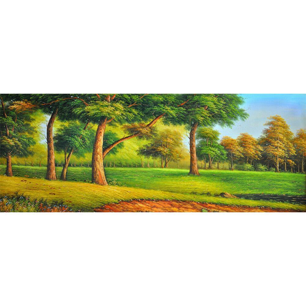 Bergwald - voller runder Diamant - 100x50cm