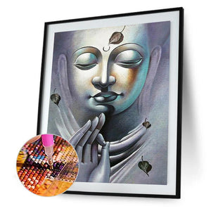 Buddha - voller runder Diamant - 30x40cm