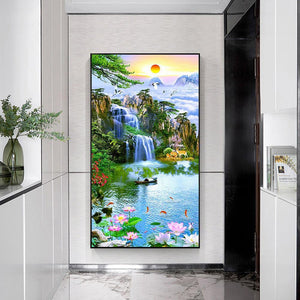 Fantasy Natur-Set - voller runder Diamant - 45x85cm