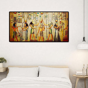 Ägypten Leben - voller runder Diamant - 100x50cm