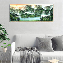 Lade das Bild in den Galerie-Viewer, Berge und Flüsse - voller runder Diamant - 100x50cm
