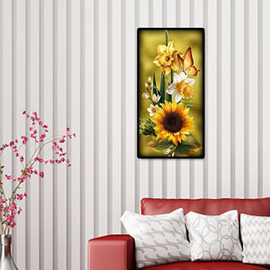 Sonnenblume - voller runder Diamant - 45x85cm