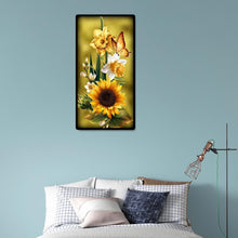 Lade das Bild in den Galerie-Viewer, Sonnenblume - voller runder Diamant - 45x85cm
