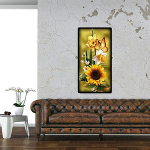 Sonnenblume - voller runder Diamant - 45x85cm