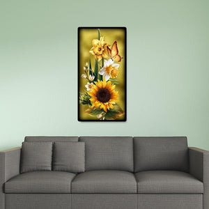 Sonnenblume - voller runder Diamant - 45x85cm