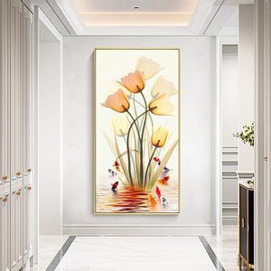 Fischblumen - voller runder Diamant - 45x85cm