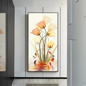 Fischblumen - voller runder Diamant - 45x85cm