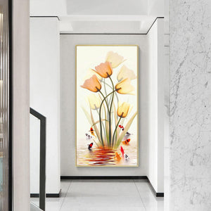 Fischblumen - voller runder Diamant - 45x85cm