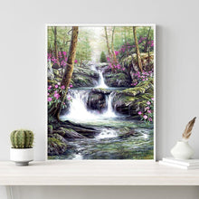 Lade das Bild in den Galerie-Viewer, Blume Wasserfall - voller quadratischer Diamant - 40x50cm
