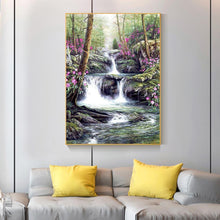 Lade das Bild in den Galerie-Viewer, Blume Wasserfall - voller quadratischer Diamant - 40x50cm
