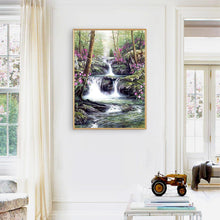 Lade das Bild in den Galerie-Viewer, Blume Wasserfall - voller quadratischer Diamant - 40x50cm
