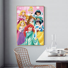 Lade das Bild in den Galerie-Viewer, Kreuz-Ctitch Prinzessin - voller quadratischer Diamant - 40x50cm
