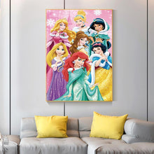 Lade das Bild in den Galerie-Viewer, Kreuz-Ctitch Prinzessin - voller quadratischer Diamant - 40x50cm
