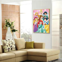 Lade das Bild in den Galerie-Viewer, Kreuz-Ctitch Prinzessin - voller quadratischer Diamant - 40x50cm
