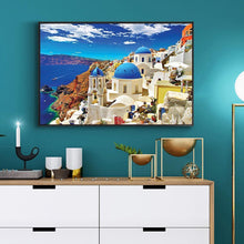 Lade das Bild in den Galerie-Viewer, Haus am Meer - voller quadratischer Diamant - 50x40cm
