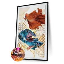 Lade das Bild in den Galerie-Viewer, Fisch - voller runder Diamant - 50x100cm
