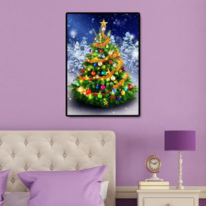 Weihnachtsbaum - voller quadratischer Diamant - 40x50cm