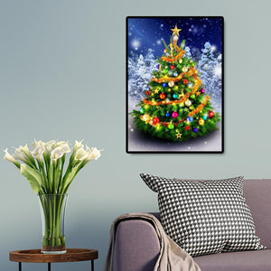 Weihnachtsbaum - voller quadratischer Diamant - 40x50cm