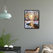 Lade das Bild in den Galerie-Viewer, Wintersonne - voller quadratischer Diamant - 40x50cm
