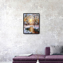 Lade das Bild in den Galerie-Viewer, Wintersonne - voller quadratischer Diamant - 40x50cm
