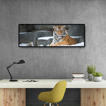 Lade das Bild in den Galerie-Viewer, Tiger Tier Kind - voller runder Diamant - 80x30cm
