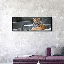 Lade das Bild in den Galerie-Viewer, Tiger Tier Kind - voller runder Diamant - 80x30cm
