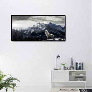 Berglandschaft - voller runder Diamant - 80x40cm