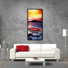 Lade das Bild in den Galerie-Viewer, Segelboot - voller runder Diamant - 40x80cm
