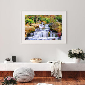 Wasserfall - voller quadratischer Diamant - 50x40cm