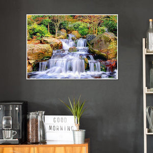 Wasserfall - voller quadratischer Diamant - 50x40cm