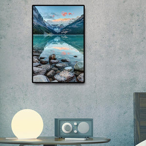 Klarer Fluss - voller runder Diamant - 30x40cm