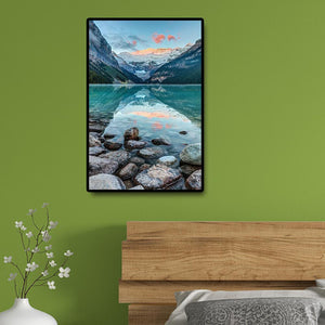 Klarer Fluss - voller runder Diamant - 30x40cm