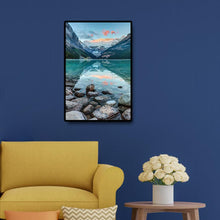 Lade das Bild in den Galerie-Viewer, Klarer Fluss - voller runder Diamant - 30x40cm
